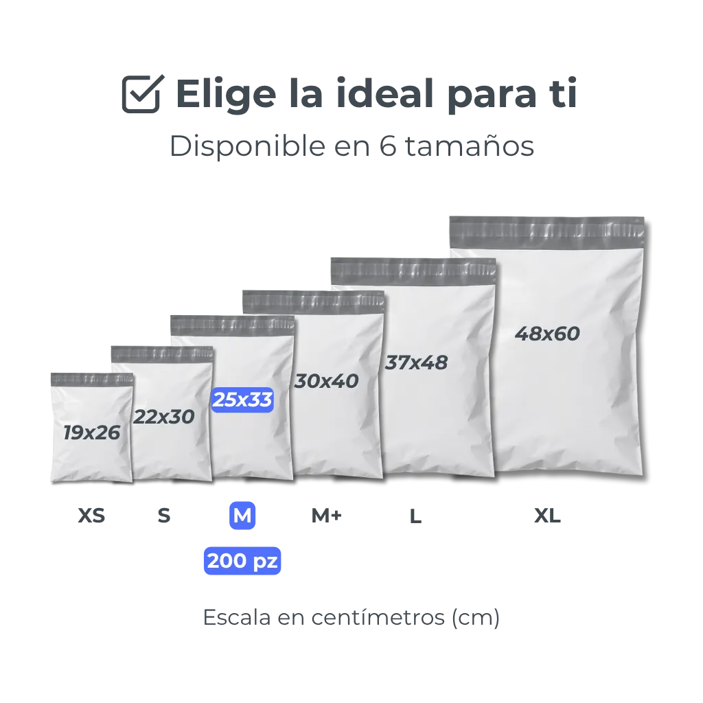 Bolsas de Envío en Diferentes Medidas
