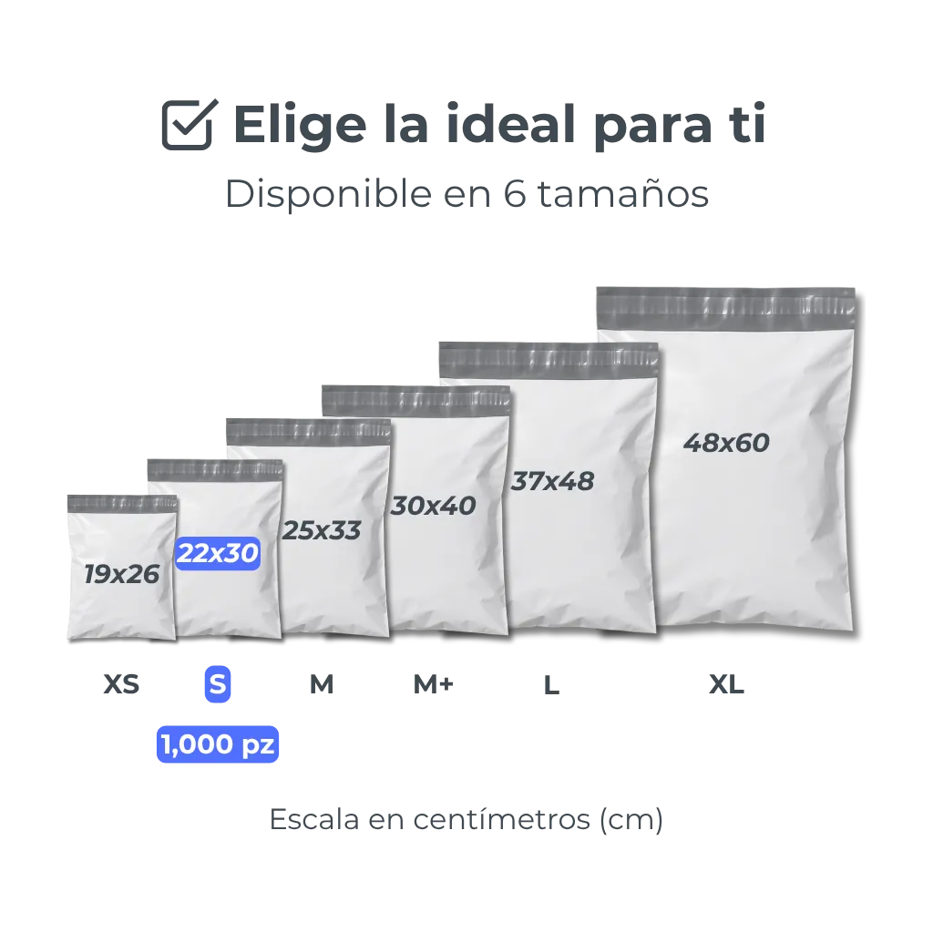 Bolsas de Envío en Diferentes Medidas