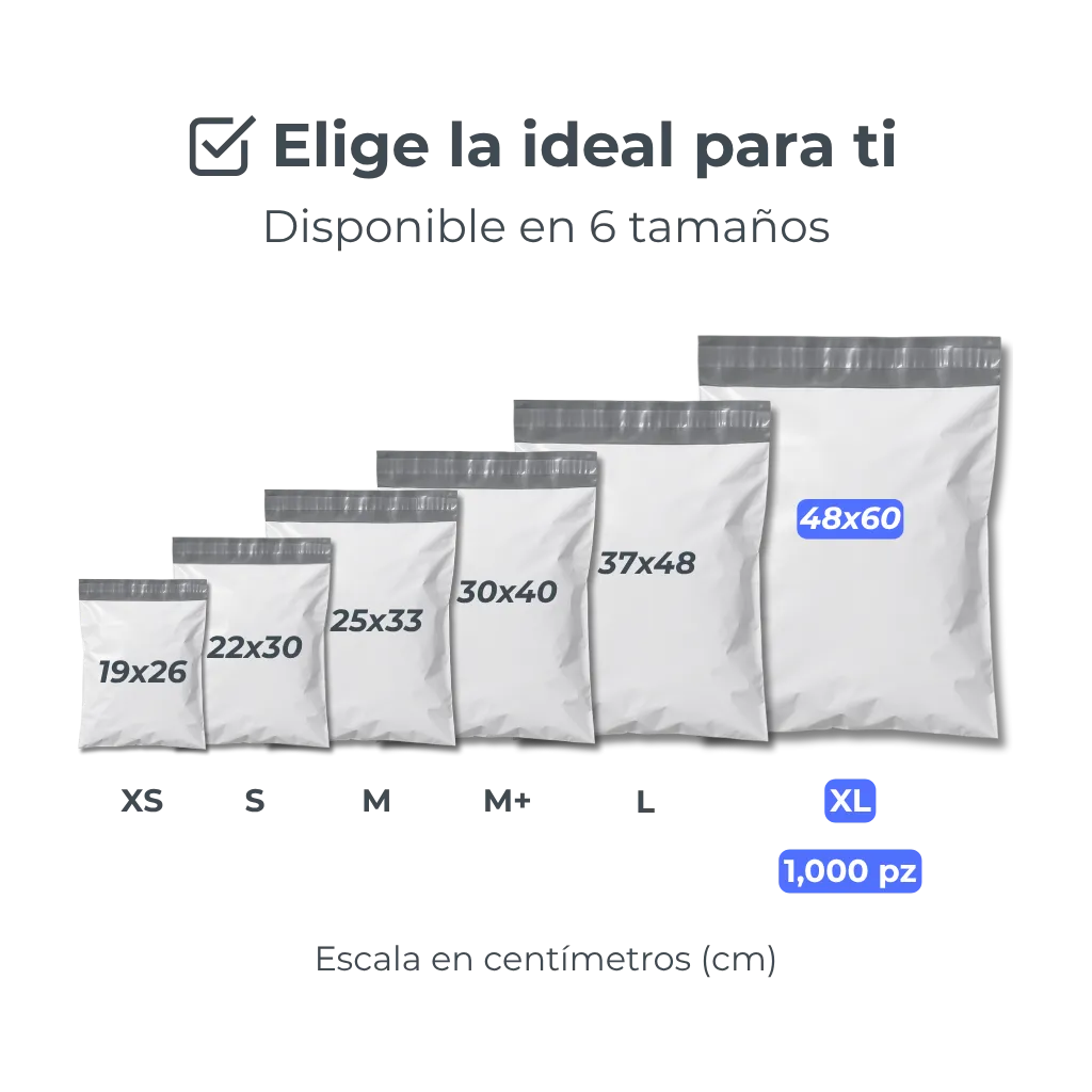 Bolsas de Envío en Diferentes Medidas
